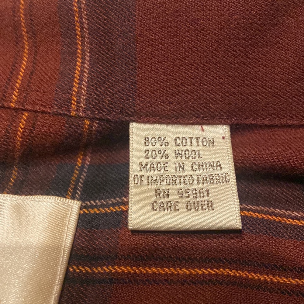 VIYELLA Size XXL Cotton/Wool Blend Button Down Plaid Shirt - Picture 3 of 7